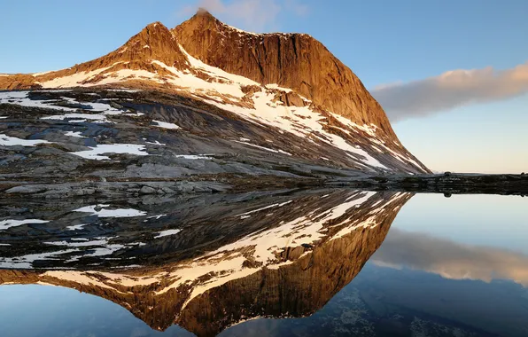 Picture mountains, nature, river