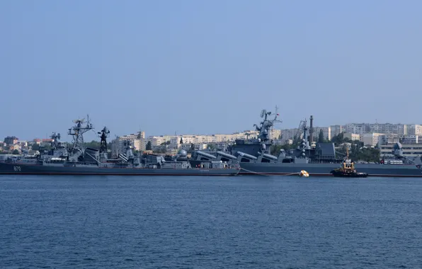 Ship, cruiser, rocket, The black sea, Sevastopol, guard, "Sharp-witted", "Moscow"