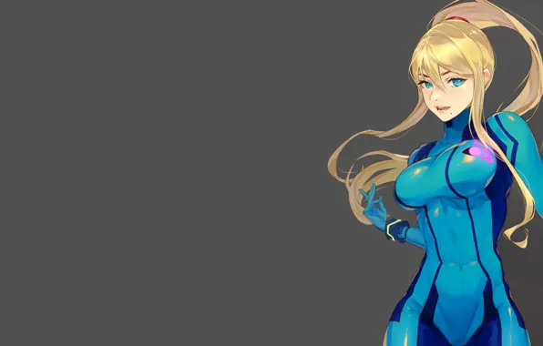 Girl, hot, sexy, boobs, anime, blonde, babe, metroid