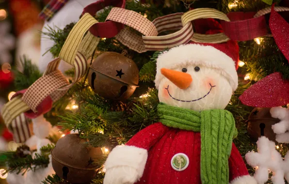 Decoration, toys, snowman, garland