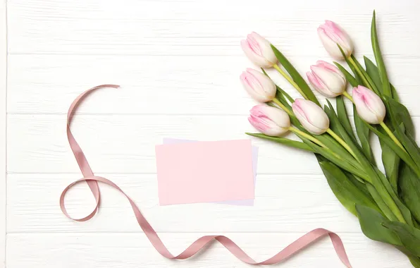 Flowers, bouquet, tulips, pink, wood, pink, flowers, beautiful