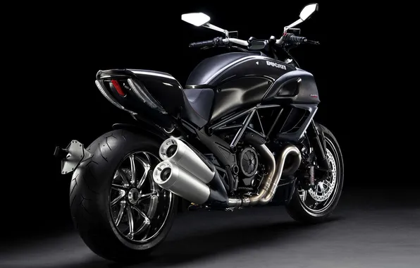 Picture black, Moto, back, ducati, amg, exclusive, want, diavel