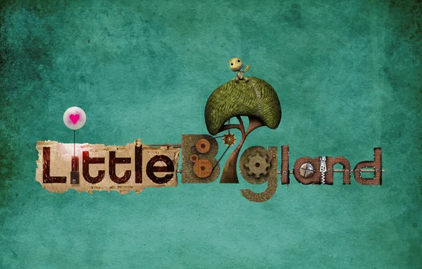 Picture background, the inscription, toy, mechanism, heart, Little Big Planet