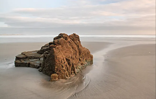 Sand, sea, shore, stone, tide, Seascape