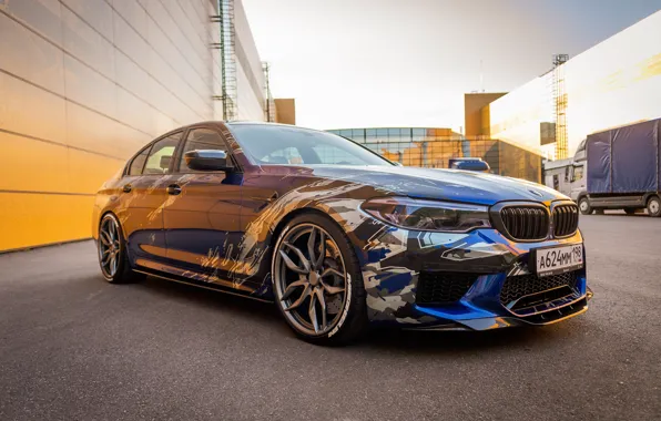 Car, machine, the sky, street, the building, BMW, rooms, wheel