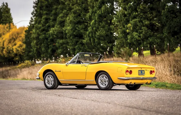 Picture yellow, Fiat, Dino, Fiat Dino Spider