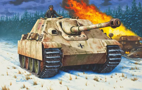 Germany, Jagdpanther, Tank fighter, SAU, Sd. Car. 173