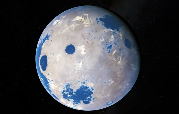 Picture in orbit, exoplanet, in the constellation Cygnus, yellow dwarf, Kepler-452 b