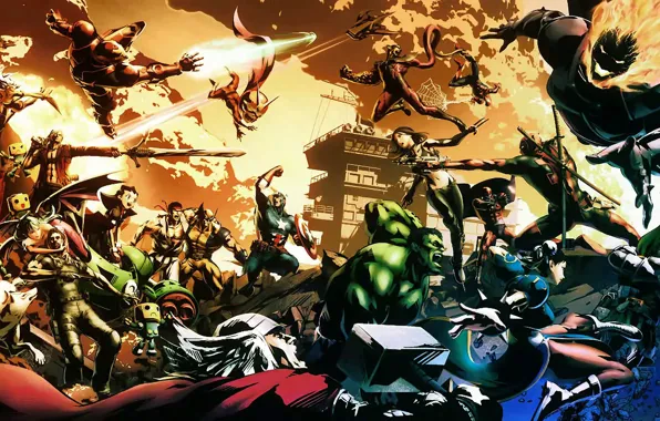 Battle, heroes, comic, Marvel vs. Capcom 3
