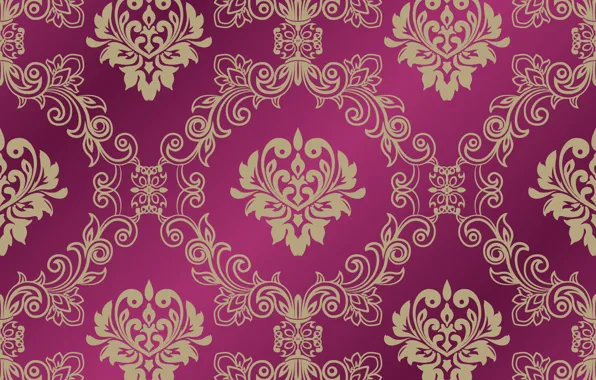 Background, gold, ornament, pattern, raspberry, ornament, seamless