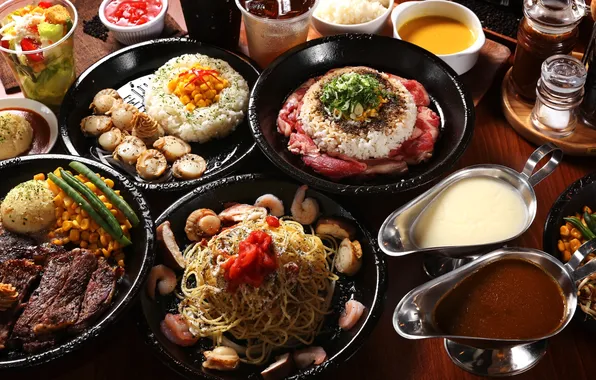 Picture figure, Japanese cuisine, meals, noodles, sauces