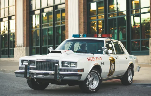 Picture auto, street, the city, police car