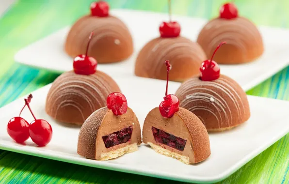 Cherry, cake, filling