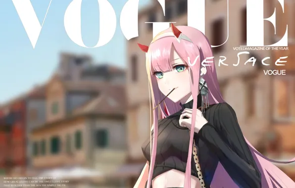 Look, girl, 002, magazine cover, Darling In The Frankxx, Cute in France