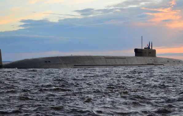 Submarine, underwater, cruiser, Borey