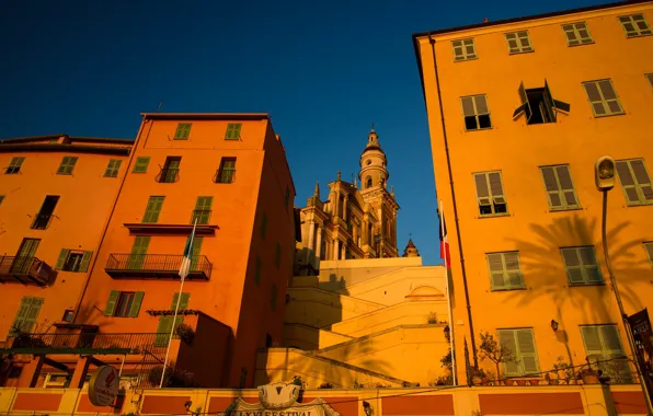 Picture France, home, Church, Menton