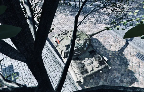 HDR, Tiger, Tree, Tank, World of Tanks, Tiger 2, WOT, UHD