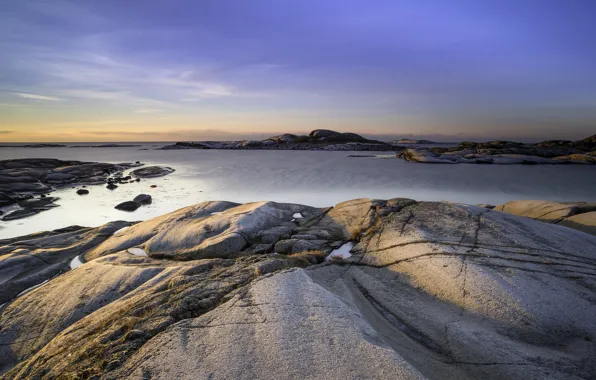 Picture sea, stones, coast, Norway, Norway, Larvik