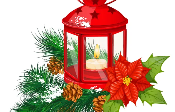 Picture decoration, tree, new year, lights, bumps, New Year, Happy