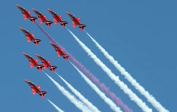 Picture aviation, Airshow, aircraft, Red Arrows