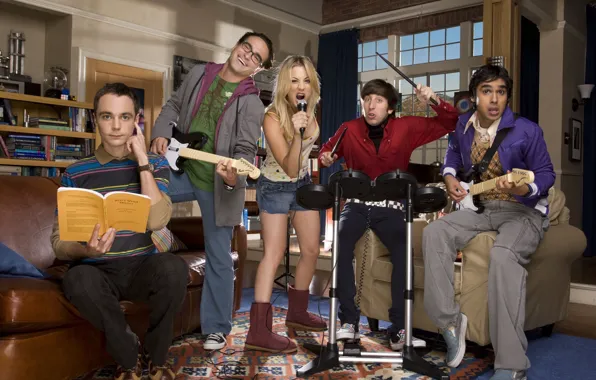 Picture characters, The big Bang theory, Penny, Leonard, Raj, Howard, Sheldon