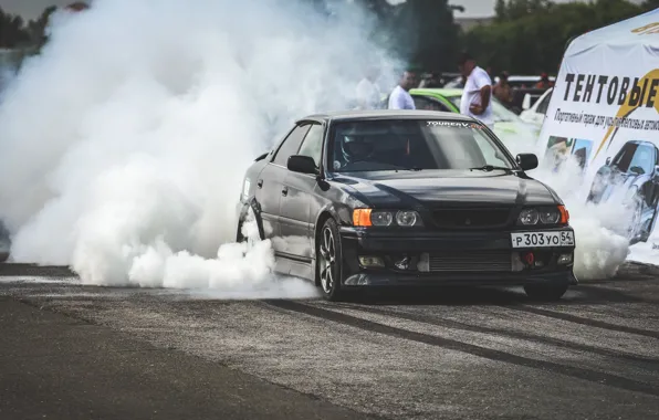 Picture drift, toyota, jzx100, russia, chaser