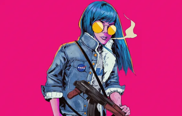 Girl, Style, Face, Girl, Machine, Art, Art, Style