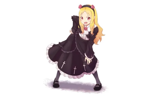 Picture kawaii, dress, anime, cross, blonde, asian, manga, japanese
