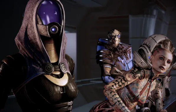 Mass effect 2, Jack, Tali, garrus, gryunt