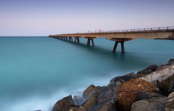 Picture sea, landscape, bridge