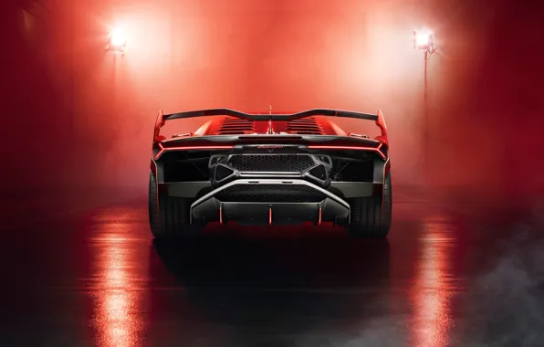 Lamborghini, supercar, rear view, 2018, SC18
