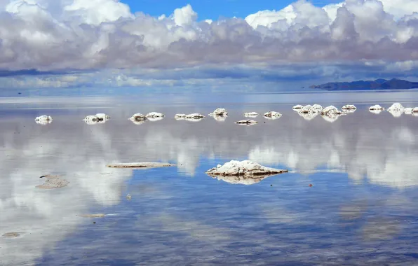 Picture water, nature, salt marshes, Bolivia, utuni, Uyuni