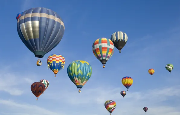 The sky, flight, balloon, basket, parade