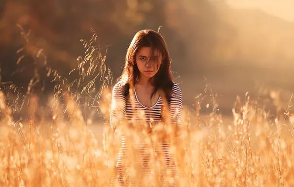 Summer, the sun, portrait, bokeh