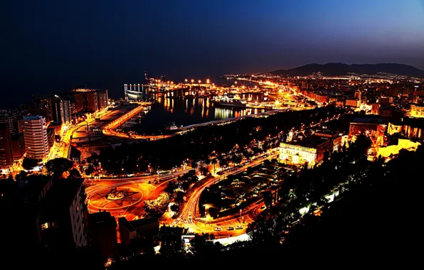 Picture machine, the city, lights, the ocean, street, home