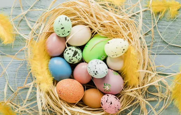Eggs, Easter, straw, Holiday, Socket, Orthodox holiday