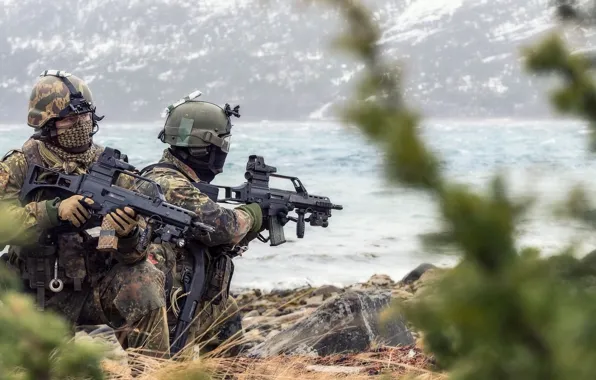 Germany, soldiers, rifle, equipment, assault, the Bundeswehr, HK G36