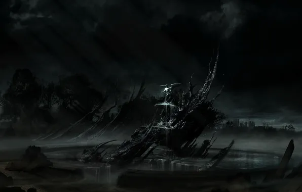 Night, darkness, alone in the dark, Fantan