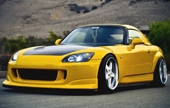Yellow, tuning, Honda, 2000, Honda, yellow, tuning, s2000