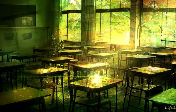 Room, class, abandoned