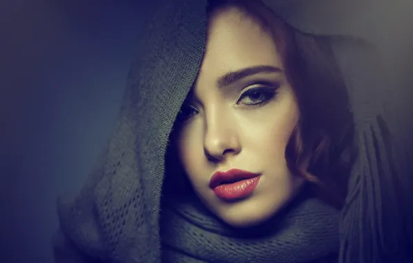 Face, portrait, shawl