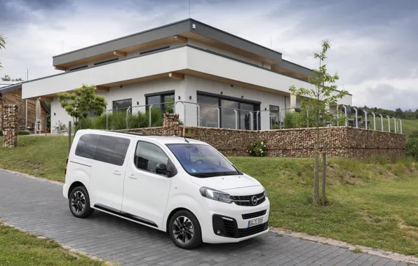 Picture photo, White, Opel, Car, Van, 2019, Zafira Life Small