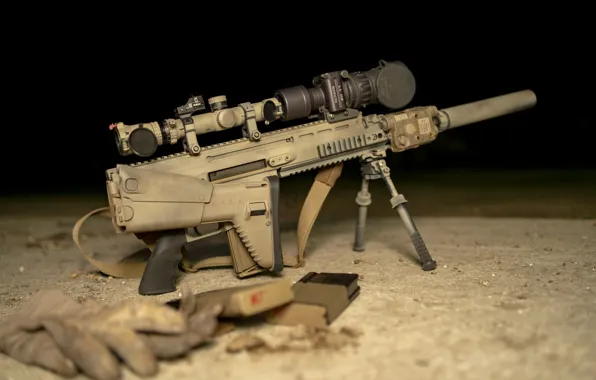 Machine, military assault rifle, SCAR 17