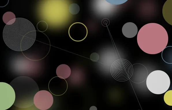 Circles, abstraction, glare, background, pink, blue, black