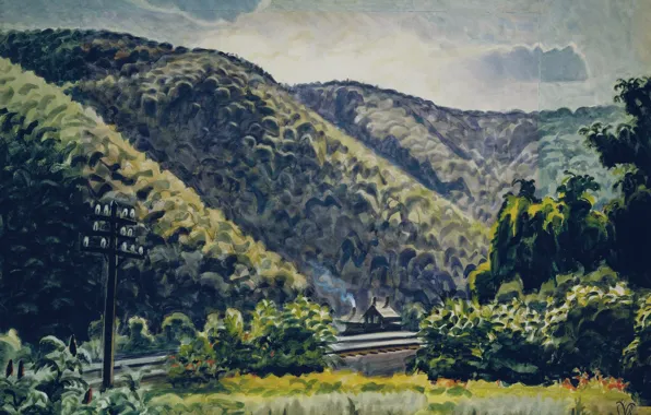 Picture 1939-41, Charles Ephraim Burchfield, Late Afternoon in the Hills