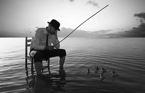 Fishing, people, fish