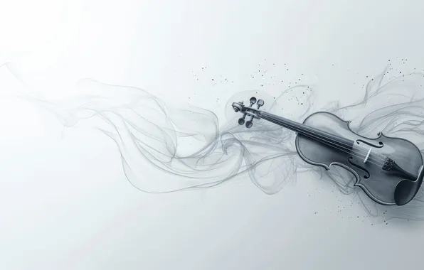 Line, music, violin, light background, monochrome, musical instrument, AI art, neural network