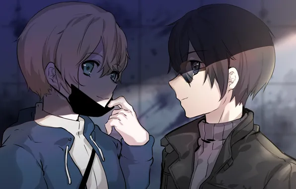 Mask, art, boys, Sword Art Online, Sword Art Online