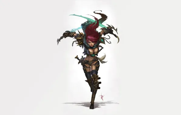 Picture weapons, the game, runs, League of Legends, Katarina, the Sinister Blade