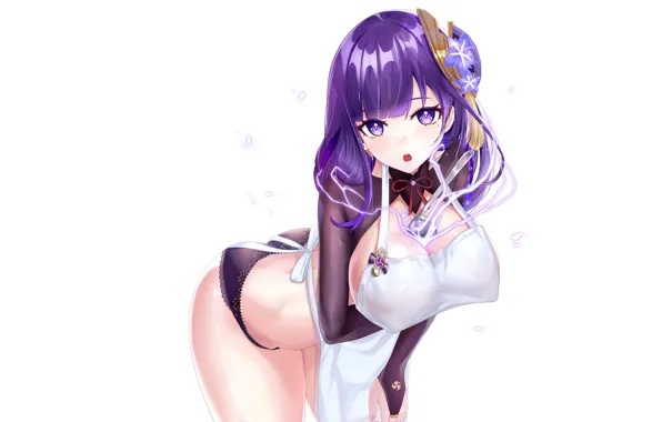 Girl, sexy, lingerie, cleavage, panties, long hair, boobs, anime